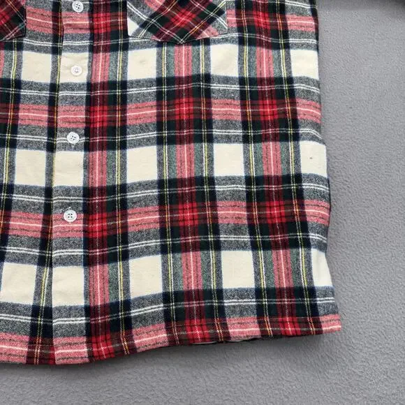 Vintage Wrangler Shirt Jacket Mens XL Red Plaid Quilted Flannel Button Lined - Picture 7 of 11